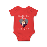 Happy Mother's Day - In Traditional Style With Our Customized Romper With Name - RED - 0 - 3 Months Old (Chest 16")
