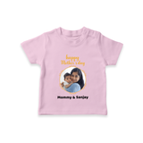 Happy Mother's Day - A New Beginning With Our Customized Tshirt With Name - BABY PINK - 0-5 Months Old (Chest 17")