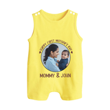 Happy Mother's Day - Mom's Little Joy With Our Customized Romper Suit With Name - PASTEL YELLOW - 0 - 5 Months Old (Chest 18")