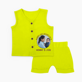 Happy Mother's Day - Mom's Little Joy With Our Customized Jabla Set With Name - LIME - 0 - 3 Months Old (Chest 9.8")