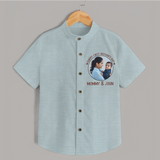 Happy Mother's Day - Mom's Little Joy With Our Customized Shirt With Name - ARCTIC BLUE - 0 - 6 Months Old (Chest 23")