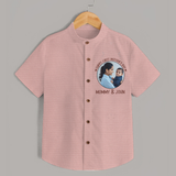 Happy Mother's Day - Mom's Little Joy With Our Customized Shirt With Name - PEACH - 0 - 6 Months Old (Chest 23")