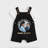 Happy Mother's Day - Mom's Little Joy With Our Customized Dungaree Set With Name - BLACK - 0 - 5 Months Old (Chest 18")