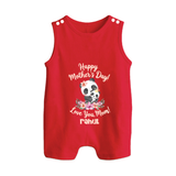Happy Mother's Day - A Bond Like No Other With Our Customized Romper Suit With Name - RED - 0 - 5 Months Old (Chest 18")