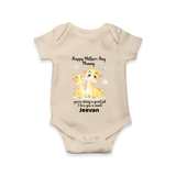 Happy Mother's Day - Full of Love & Warmth With Our Customized Romper With Name - IVORY - 0 - 3 Months Old (Chest 16")