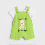 Happy Mother's Day - Little Hands, Big Love With Our Customized Dungaree Set With Name - GREEN - 0 - 5 Months Old (Chest 18")