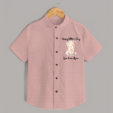 Happy Mother's Day - Little Hands, Big Love With Our Customized Shirt With Name - PEACH - 0 - 6 Months Old (Chest 23")