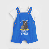 Happy Mother's Day - Celebrating Mom Moments With Our Customized Dungaree Set With Name - COBALT BLUE - 0 - 5 Months Old (Chest 18")
