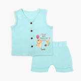 Happy Mother's Day - Full of Hugs & Giggles With Our Customized Jabla Set With Name - BABY BLUE - 0 - 3 Months Old (Chest 9.8")
