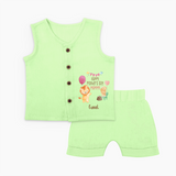 Happy Mother's Day - Full of Hugs & Giggles With Our Customized Jabla Set With Name - PASTEL GREEN - 0 - 3 Months Old (Chest 9.8")