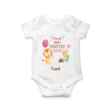 Happy Mother's Day - Full of Hugs & Giggles With Our Customized Romper With Name - WHITE - 0 - 3 Months Old (Chest 16")