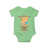Happy Mother's Day - Cutest Gift To Mom With Our Customized Romper With Name - GREEN - 0 - 3 Months Old (Chest 16")