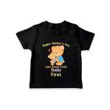 Happy Mother's Day - Cutest Gift To Mom With Our Customized Tshirt With Name - BLACK - 0-5 Months Old (Chest 17")
