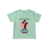 Happy Mother's Day - Blessed To Be Yours With Our Customized Tshirt With Name - MINT GREEN - 0-5 Months Old (Chest 17")