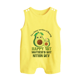 Happy Mother's Day - Mom & Me Moments With Our Customized Romper Suit With Name - PASTEL YELLOW - 0 - 5 Months Old (Chest 18")
