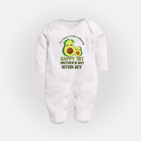 Happy Mother's Day - Mom & Me Moments With Our Customized Sleep Suit With Name - WHITE - New Born (Chest 7.5")