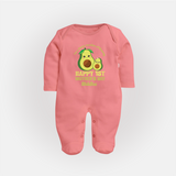 Happy Mother's Day - Mom & Me Moments With Our Customized Sleep Suit With Name - PEACH - New Born (Chest 7.5")
