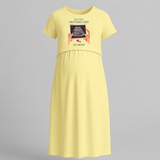 Our First Mother's Day as Mom Maxi Dress - PASTEL YELLOW - Extra Small (Chest 32")