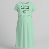 My New Name is Mommy Maternity Maxi Dress - MINT GREEN - Extra Small (Chest 32")