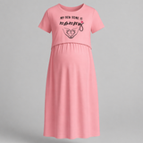 My New Name is Mommy Maternity Maxi Dress - PEACH - Extra Small (Chest 32")