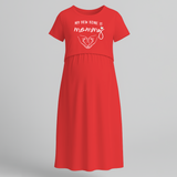 My New Name is Mommy Maternity Maxi Dress - RED - Extra Small (Chest 32")