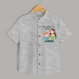 Happy Mother’s Day Mummy Baby SHIRT Set – Cute Mom & Baby Outfit - GREY - 0 - 6 Months Old (Chest 23")