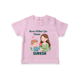 Happy Mother’s Day Mummy Baby T SHIRT Set – Cute Mom & Baby Outfit - BABY PINK - 0-5 Months Old (Chest 17")