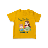 Happy Mother’s Day Mummy Baby T SHIRT Set – Cute Mom & Baby Outfit - CHROME YELLOW - 0-5 Months Old (Chest 17")