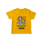 You’re My Hero Mom Baby T SHIRT Set – Super Mom Theme Outfit - CHROME YELLOW - 0-5 Months Old (Chest 17")