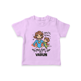 You’re My Hero Mom Baby T SHIRT Set – Super Mom Theme Outfit - LILAC - 0-5 Months Old (Chest 17")
