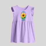 Happy Mother’s Day Baby BABY FROCK Set – Sunflower Theme Outfit - LILAC - 0 - 3 Months Old (Chest 17")