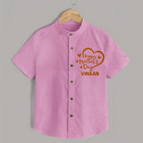 Happy Mother’s Day Baby SHIRT Set – Heart Design Outfit - BABY PINK - 0 - 6 Months Old (Chest 23")