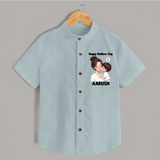 Happy Mother’s Day Baby SHIRT Set – Mom & Baby Love Outfit - ARCTIC BLUE - 0 - 6 Months Old (Chest 23")