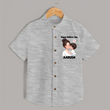Happy Mother’s Day Baby SHIRT Set – Mom & Baby Love Outfit - GREY - 0 - 6 Months Old (Chest 23")