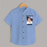 Happy Mother’s Day Baby SHIRT Set – Mom & Baby Love Outfit - SKY BLUE - 0 - 6 Months Old (Chest 23")