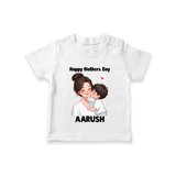 Happy Mother’s Day Baby T SHIRT Set – Mom & Baby Love Outfit - WHITE - 0-5 Months Old (Chest 17")