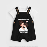 Happy Mother’s Day Baby BUTTON DUNGAREE Set – Mom & Baby Love Outfit - BLACK - 0 - 5 Months Old (Chest 18")