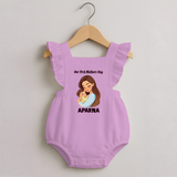 Our First Mother’s Day Baby ROMPER FROCK Set – Mom & Baby Bond Outfit - BABY PINK - 0 - 3 Months Old (Chest 19")