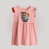 Nothing Can Replace Mom’s Love Personalized Baby BABY FROCK – Custom Name Outfit - BABY PINK - 0 - 3 Months Old (Chest 17")