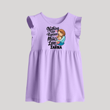 Nothing Can Replace Mom’s Love Personalized Baby BABY FROCK – Custom Name Outfit - LILAC - 0 - 3 Months Old (Chest 17")