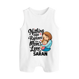 Nothing Can Replace Mom’s Love Personalized Baby BUTTON ROMPERSet – Custom Name Outfit - WHITE - New Born (Chest 18")