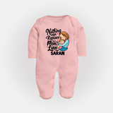 Nothing Can Replace Mom’s Love Personalized Baby FULL BODY SUIT – Custom Name Outfit - BABY PINK - New Born (Chest 7.5")