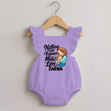 Nothing Can Replace Mom’s Love Personalized Baby ROMPER FROCK – Custom Name Outfit - LILAC - 0 - 3 Months Old (Chest 19")
