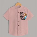 Nothing Can Replace Mom’s Love Personalized Baby SHIRT – Custom Name Outfit - PEACH - 0 - 6 Months Old (Chest 23")