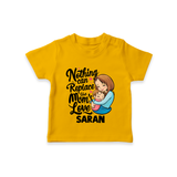 Nothing Can Replace Mom’s Love Personalized Baby T-SHIRT – Custom Name Outfit - CHROME YELLOW - 0-5 Months Old (Chest 17")