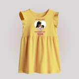 It’s Our First Mother’s Day Personalized Baby BABY FROCK – Custom Name & Photo Outfit - PASTEL YELLOW - 0 - 3 Months Old (Chest 17")