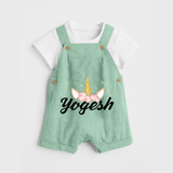 My Name My Style Dungaree Set | Baby Outfit with Personalized Print - MINT GREEN - 0 - 5 Months Old (Chest 18")