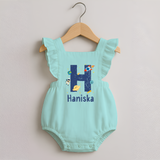 Soft Cotton Name Romper Frock | Designed Just for Your Baby - MINT GREEN - 0 - 3 Months Old (Chest 19")