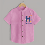 Soft Cotton Name Shirt | Designed Just for Your Baby - BABY PINK - 0 - 6 Months Old (Chest 23")