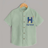 Soft Cotton Name Shirt | Designed Just for Your Baby - MINT GREEN - 0 - 6 Months Old (Chest 23")